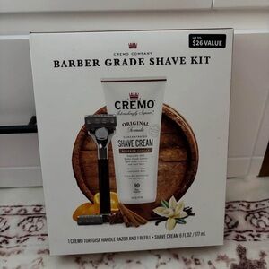 Cremo Barber Grade Shave Kit with Tortoise Handle Razor